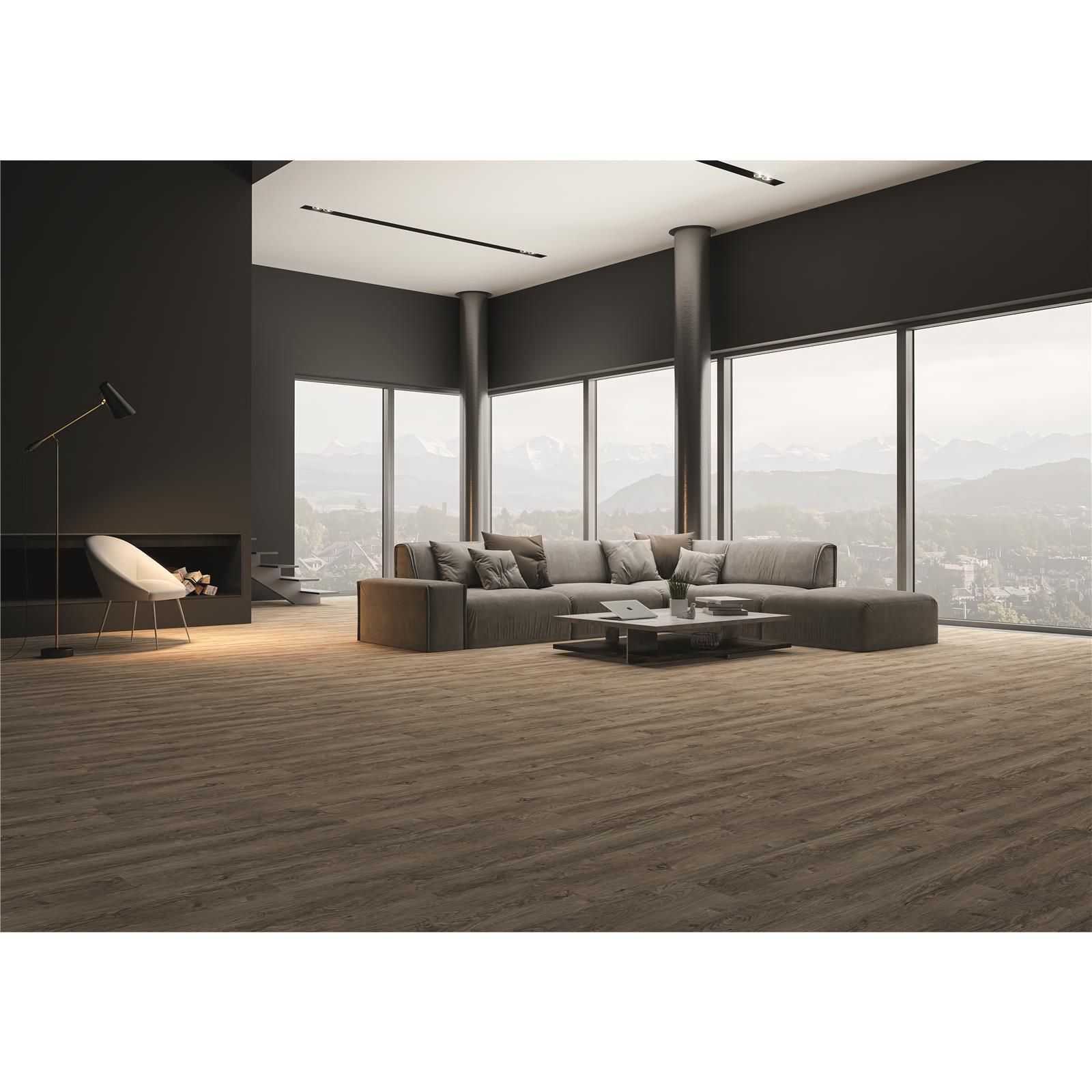 Teppichfliesen 25 x 100 cm selbsthaftend INFLOOR-GIRLOON Cara-MO Braun 020 gemustert