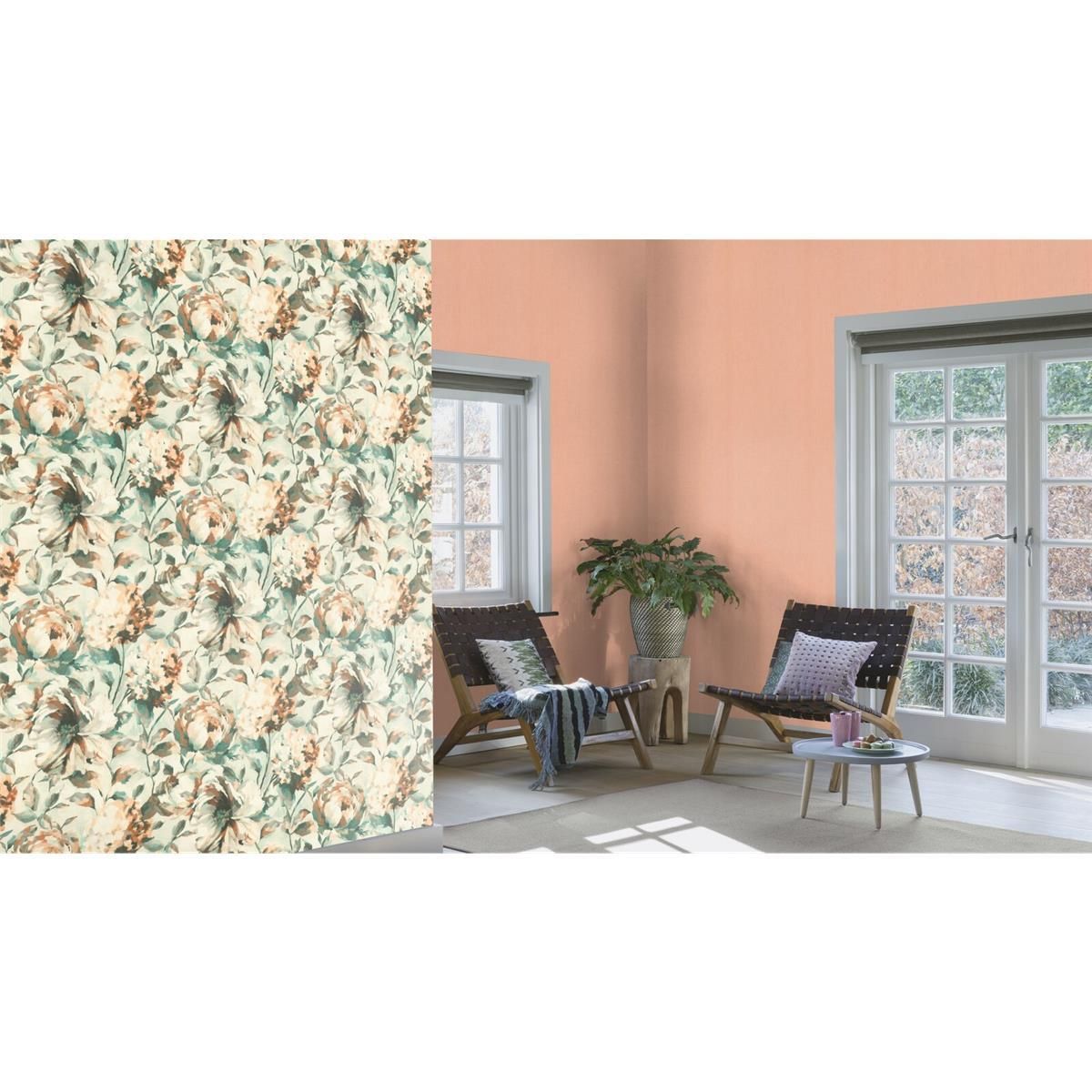 Tapete Basic universell Vinyltapete Warmrosa ansatzfrei 53 cm x 10,05 m