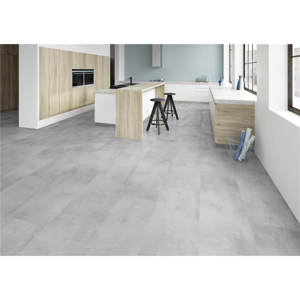 Designboden Dryback 2865 Bright Concrete - Planke 45,72 cm x 91,44 cm - Nutzschichtdicke 0,4 mm