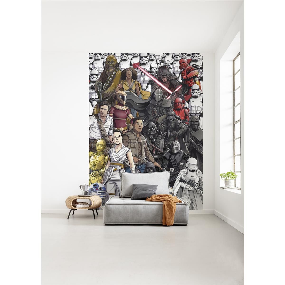 Vlies Fototapete - Star Wars Retro Cartoon - Größe 200 x 280 cm