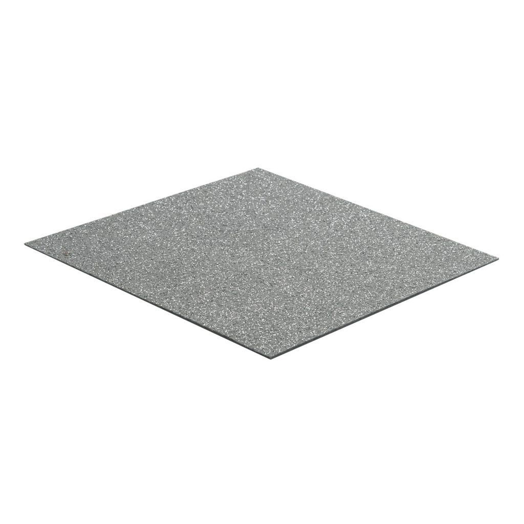 Messeboden flacher Nadelvlies mit Pailetten EXPOGLITTER Silver 0915 ohne Schutzfolie - Rollenbreite 200 cm