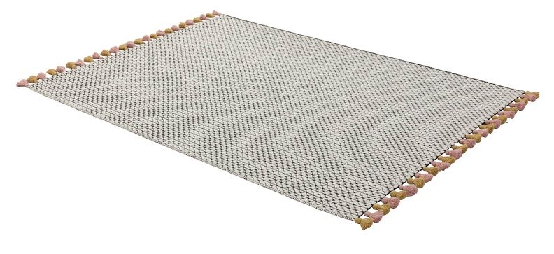 Teppich INSULA Schwarz-Weiß-Rosa - 200 cm x 300 cm