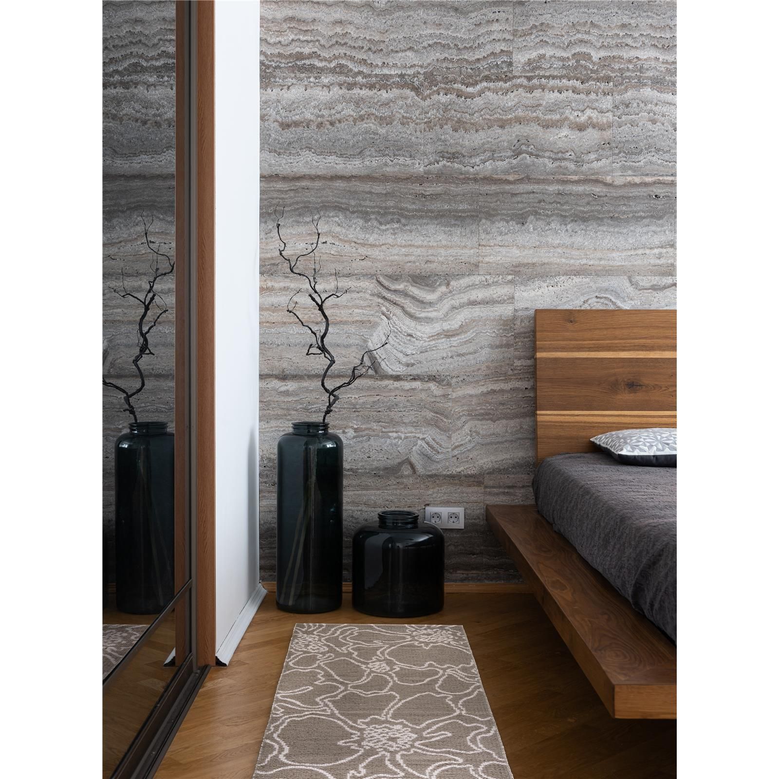 Teppich Swedy FLOU V12 Weiss-Grau - 60 cm x 200 cm