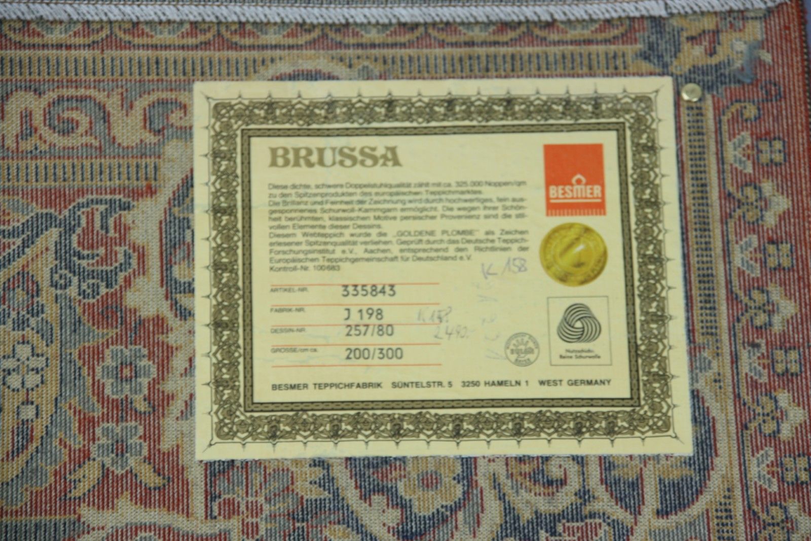 Perser Teppich Besmer Brussa 200 cm x 300 cm