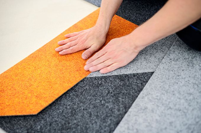 Teppichfliesen 50 x 50 cm Nadelvlies FINETT DIMENSION natürliche ferne f809104