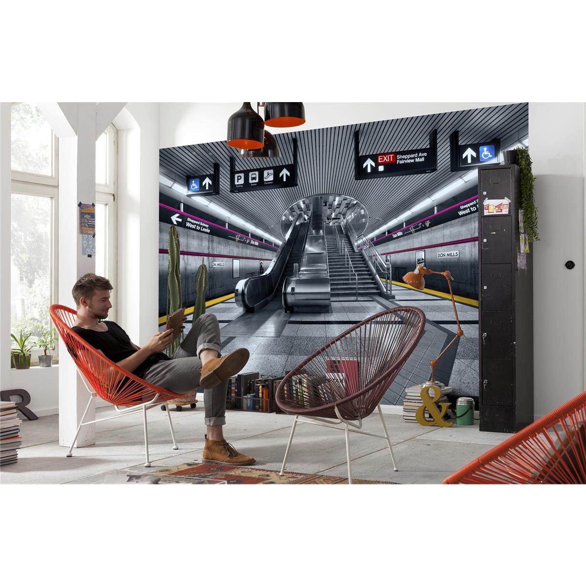 Papier Fototapete - Subway - Größe 368 x 254 cm