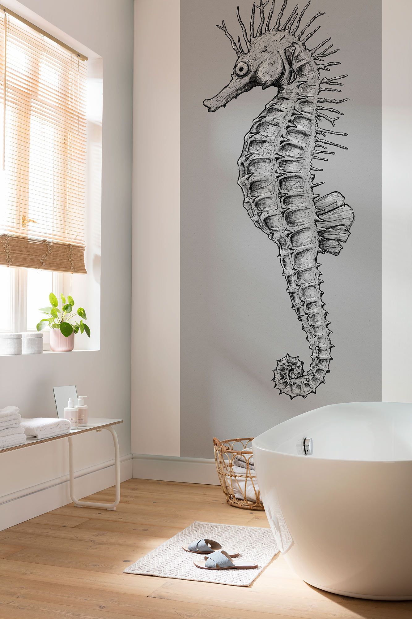 Vlies Fototapete - Seahorse Panel - Größe 100 x 250 cm