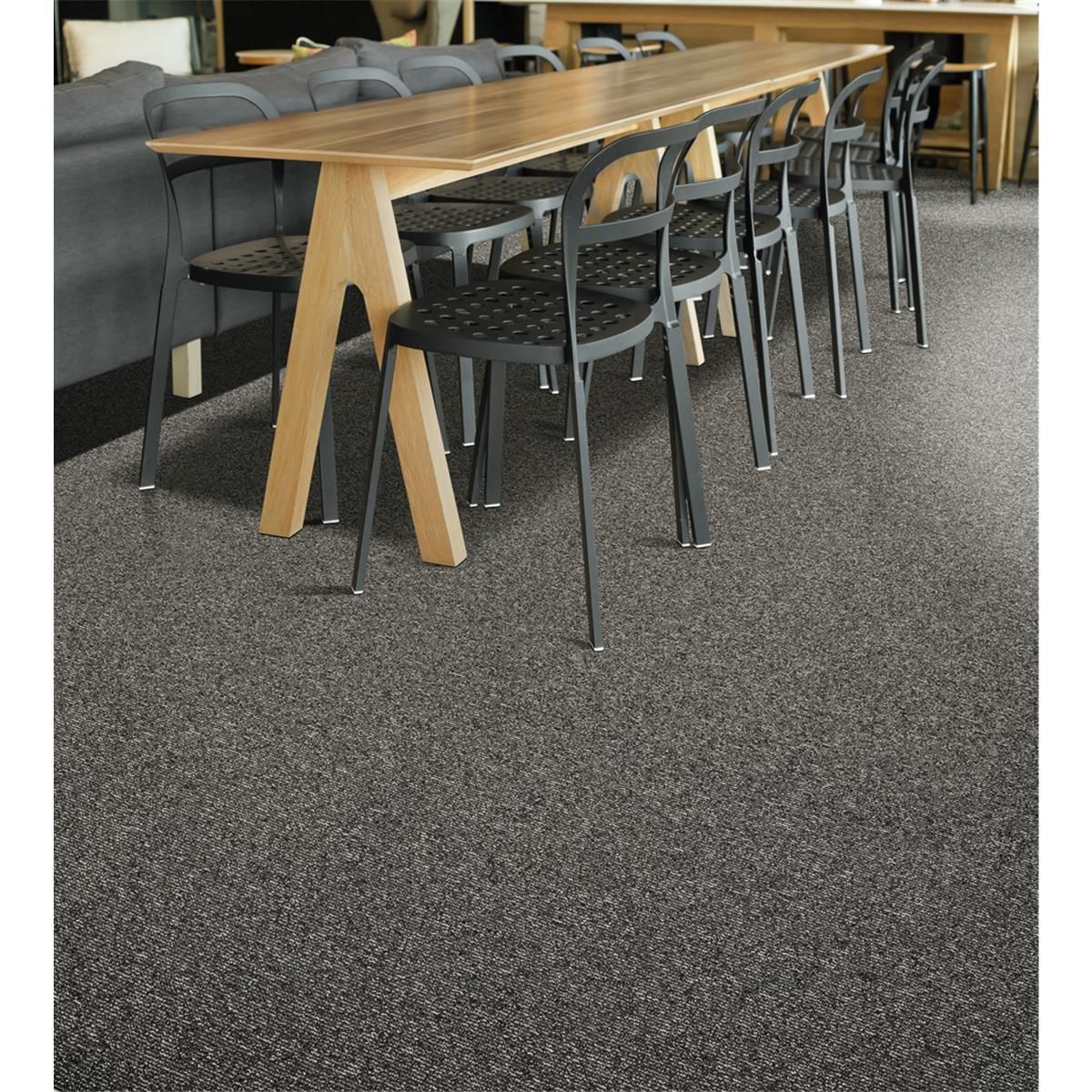 Teppichboden Vorwerk Essential 1036 STRADA Schlinge Grau 5W42 - Rollenbreite 400 cm