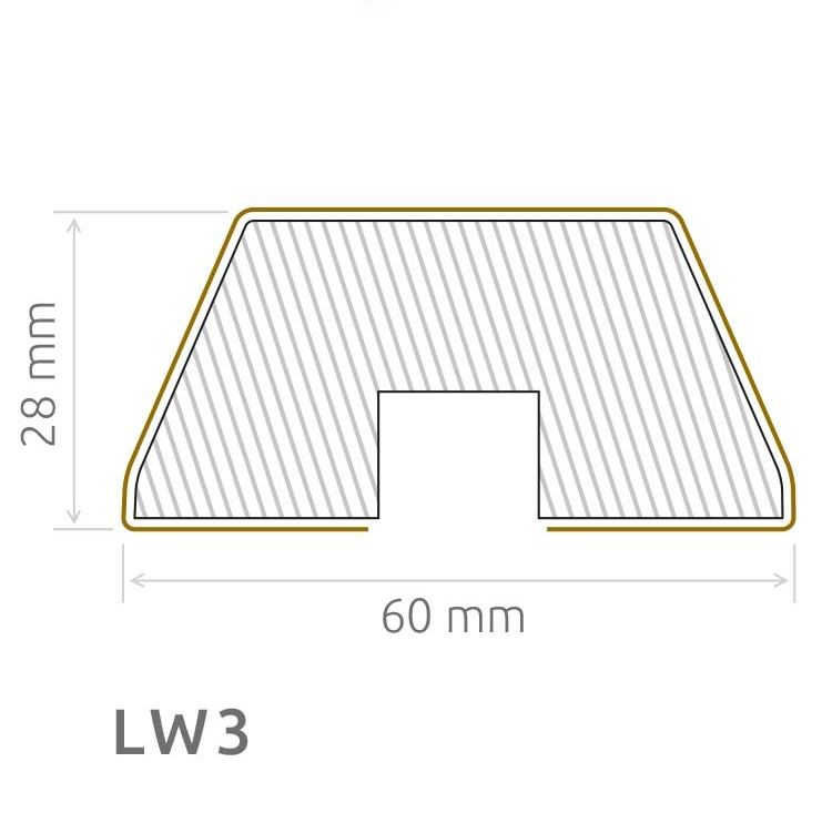 Wand- Akustikpaneel Sonoma Welle mit 6 Lamellen V1 B/H 48,4 cm / 275 cm