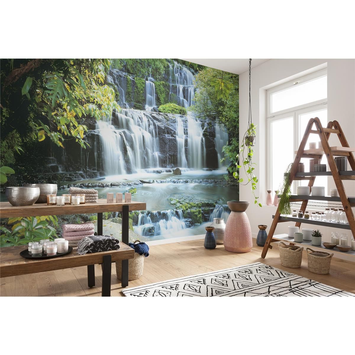 Papier Fototapete - Pura Kaunui Falls - Größe 368 x 254 cm