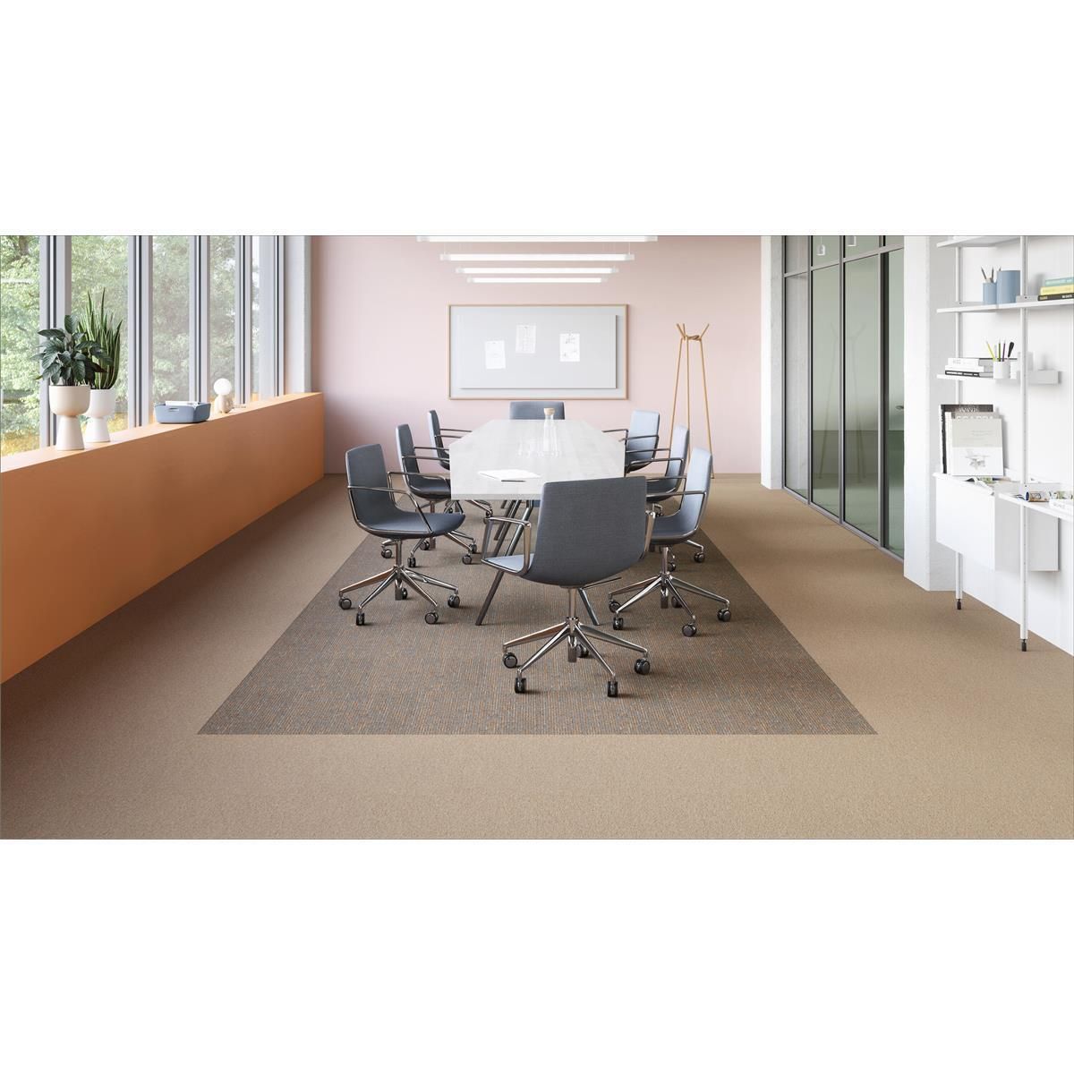 Teppichfliesen Orange 1511 Schlinge strukturiert 50 x 50 cm Essence Traces AD09 Desso