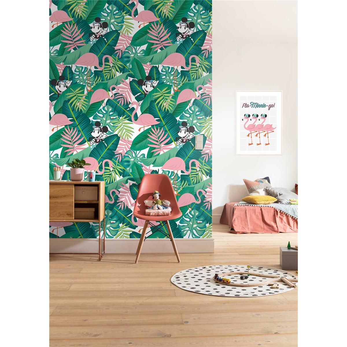 Vlies Fototapete - Minnie Tropical - Größe 200 x 280 cm