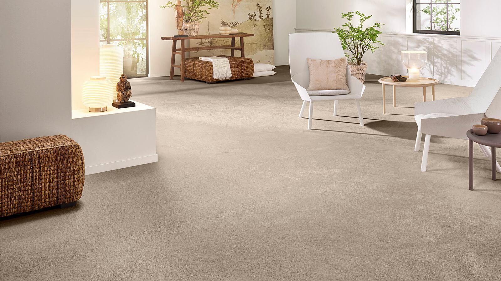 Teppichboden Vorwerk Superior 1069 BARISTA Velours Beige 8K22 - Rollenbreite 400 cm