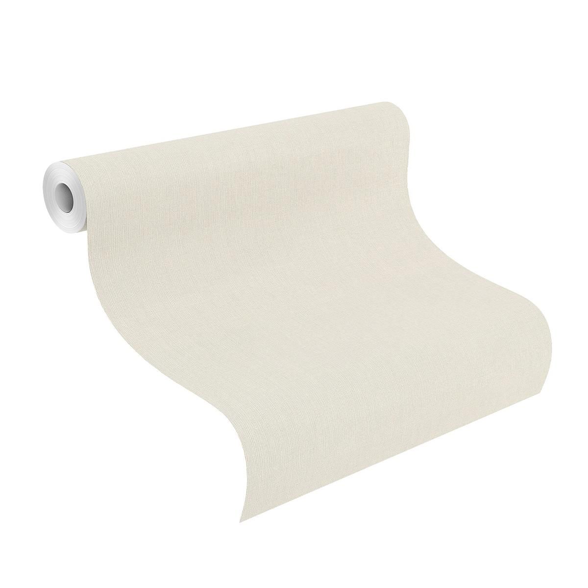 Tapete Basic universell Vinyltapete Offwhite ansatzfrei 53 cm x 10,05 m