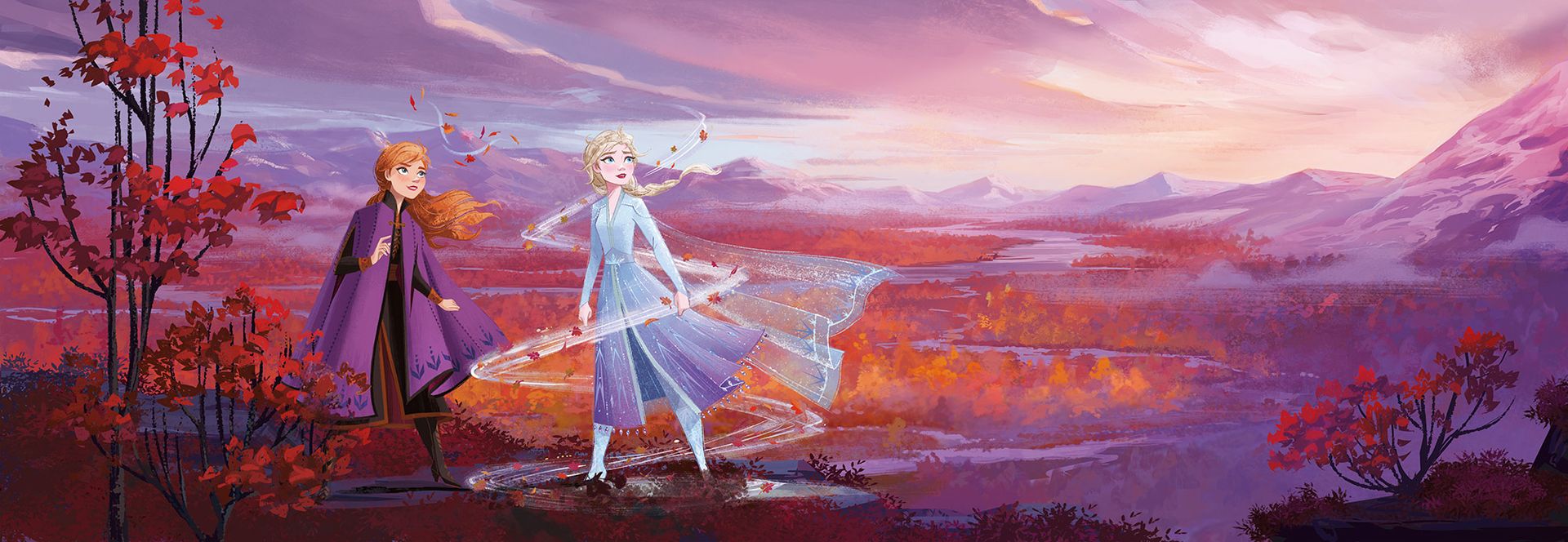 Papier Fototapete - Frozen Panorama - Größe 368 x 127 cm