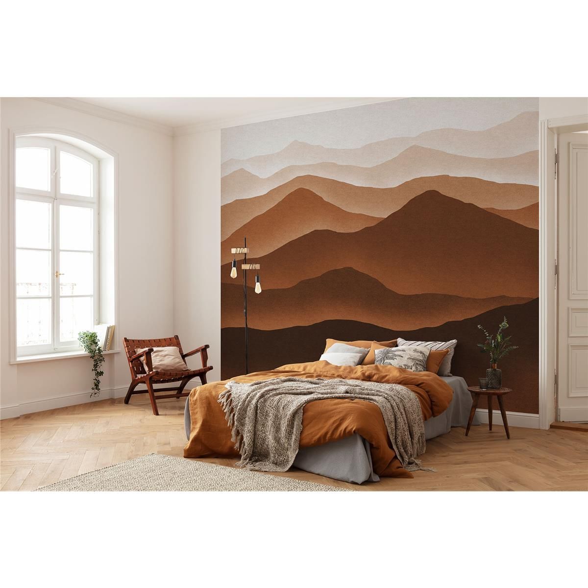 Vlies Fototapete - Macchiato Mountains - Größe 300 x 250 cm