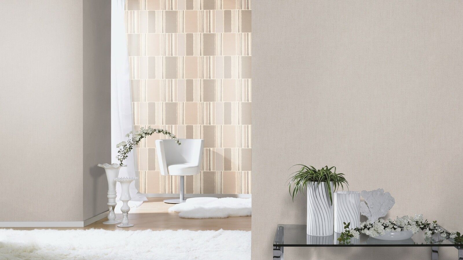 Tapete Basic universell Vinyltapete Hellgrau ansatzfrei 53 cm x 10,05 m