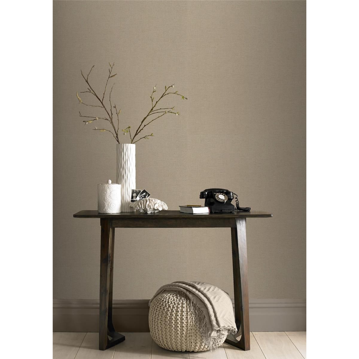 Tapete Basic universell Vinyltapete Hellbraun ansatzfrei 53 cm x 10,05 m
