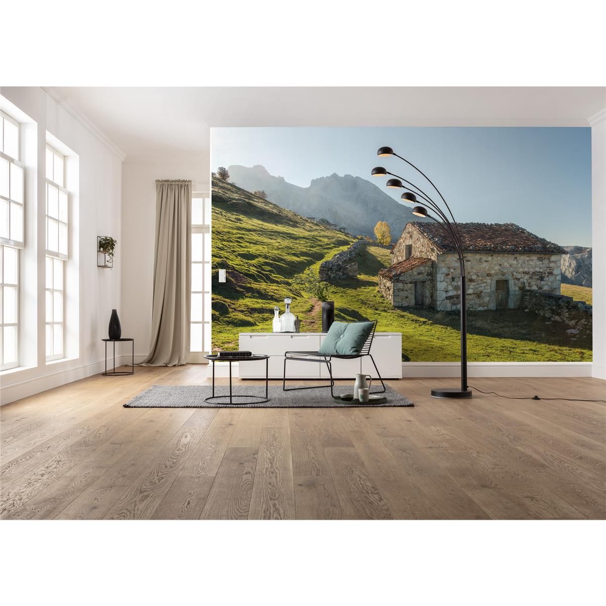 Vlies Fototapete - Picos de Europe Alm - Größe 450 x 280 cm