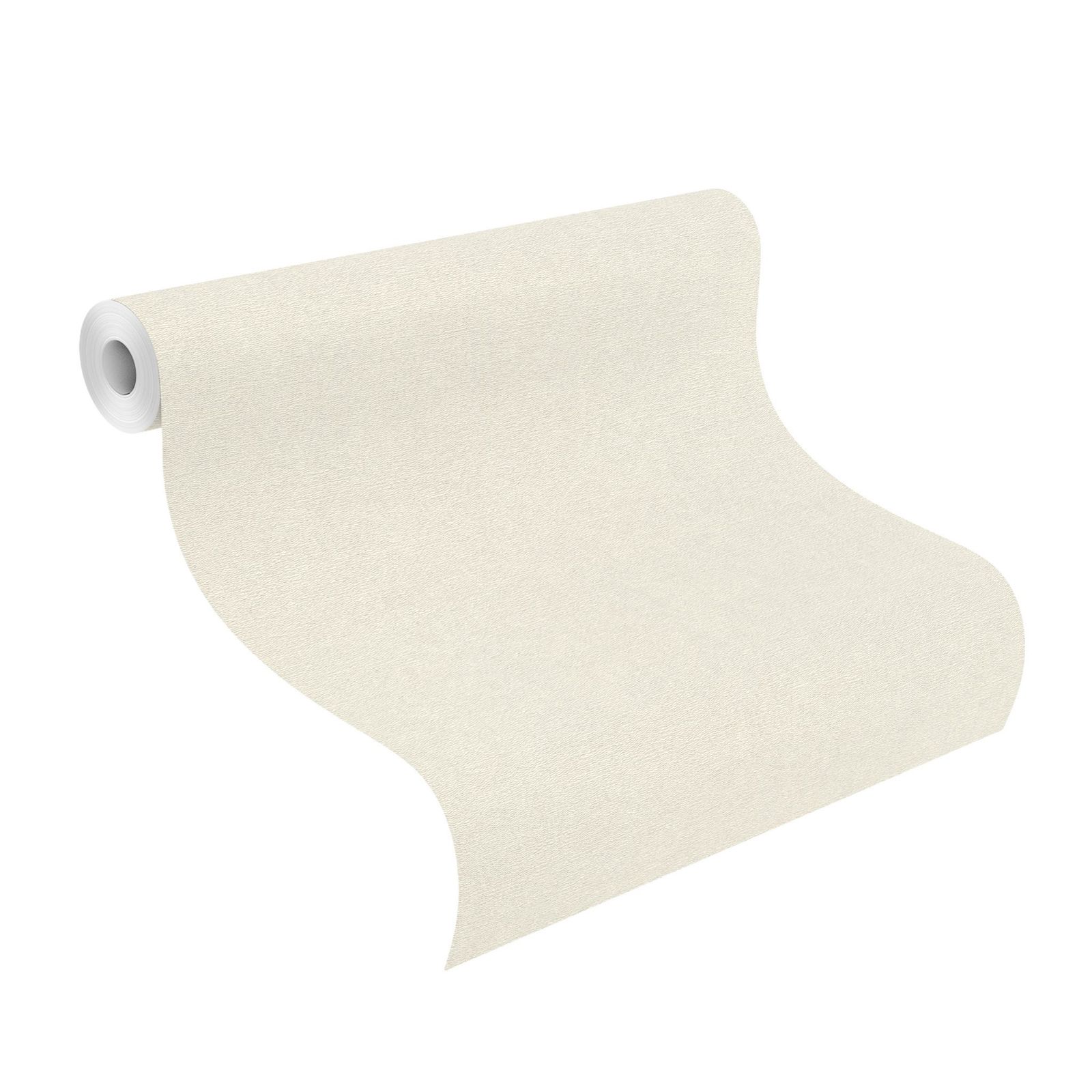 Tapete Basic uni Vinyltapete Offwhite ansatzfrei 53 cm x 10,05 m
