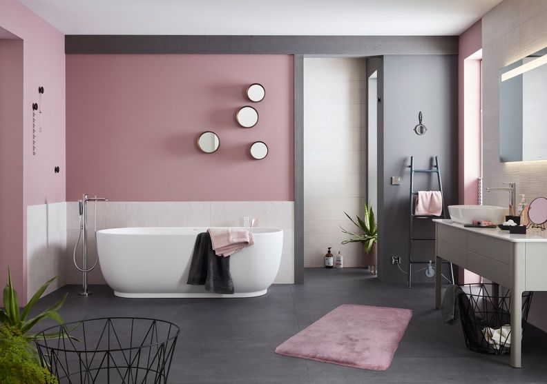 Badematte BALI Rosa - 67 cm x 110 cm