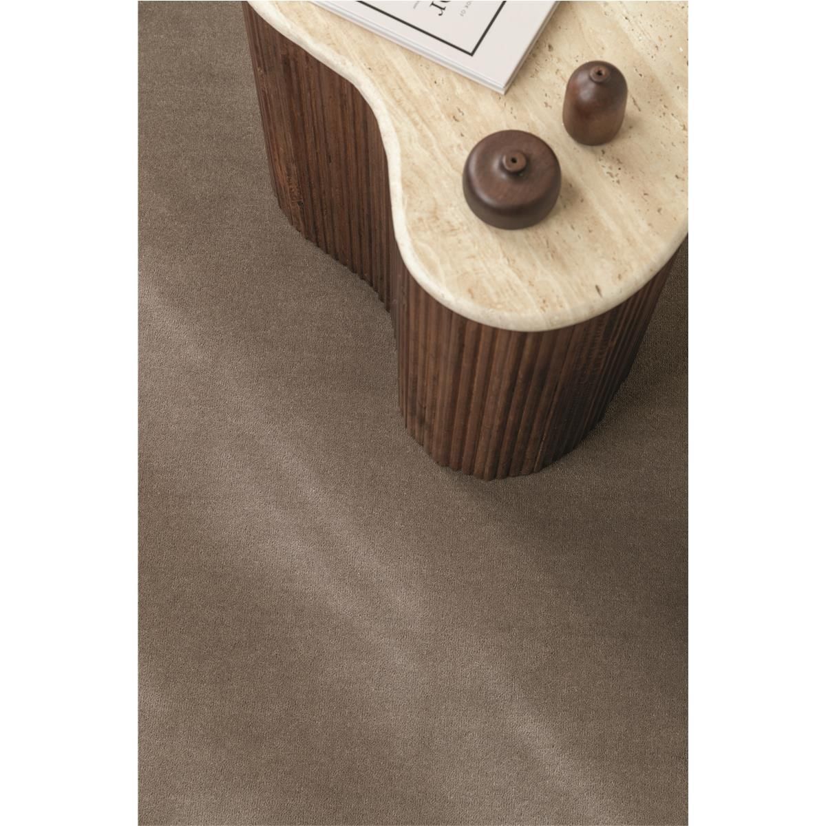 Creatuft Sheba Grau meliert Teppichboden Jute getuftet Rollenbreite 400cm