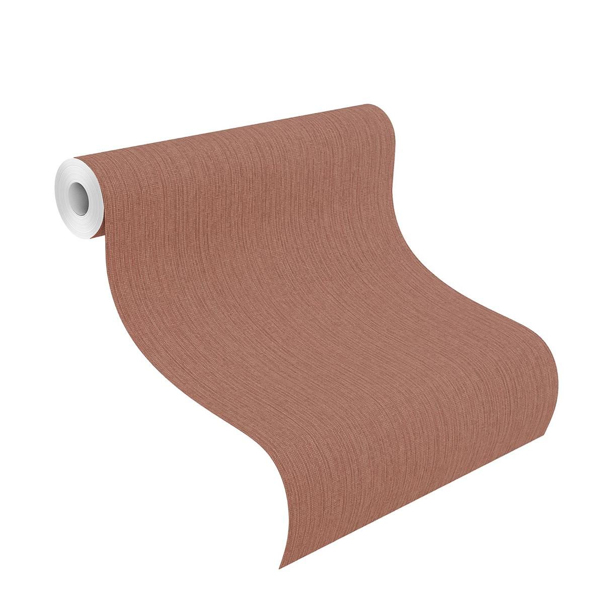 Tapete Basic universell Vinyltapete Rotbraun ansatzfrei 53 cm x 10,05 m