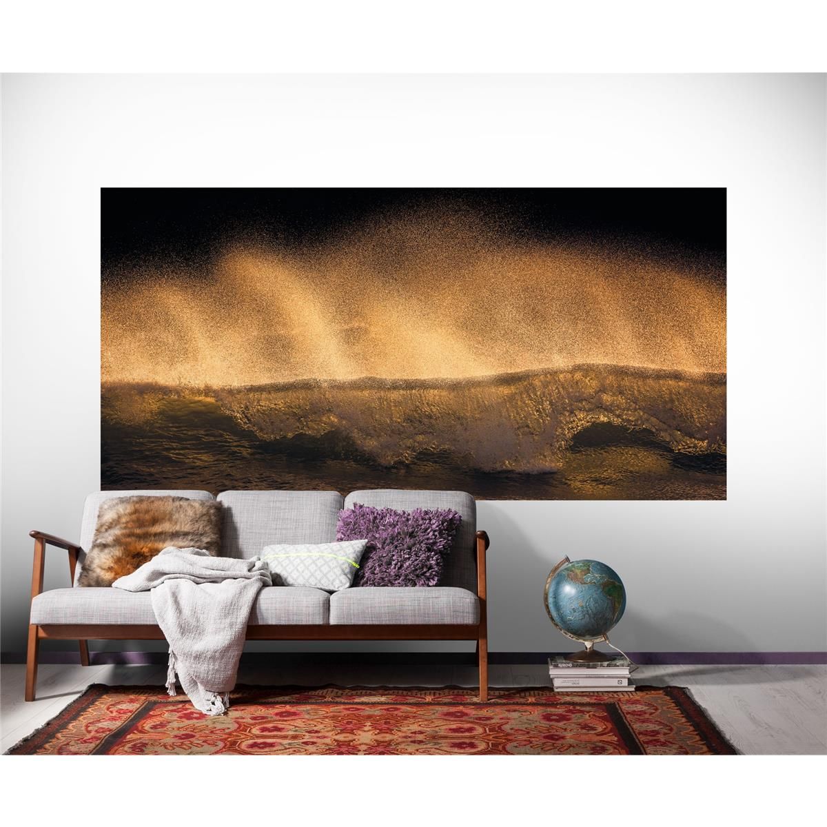 Vlies Fototapete - Golden Wave - Größe 200 x 100 cm