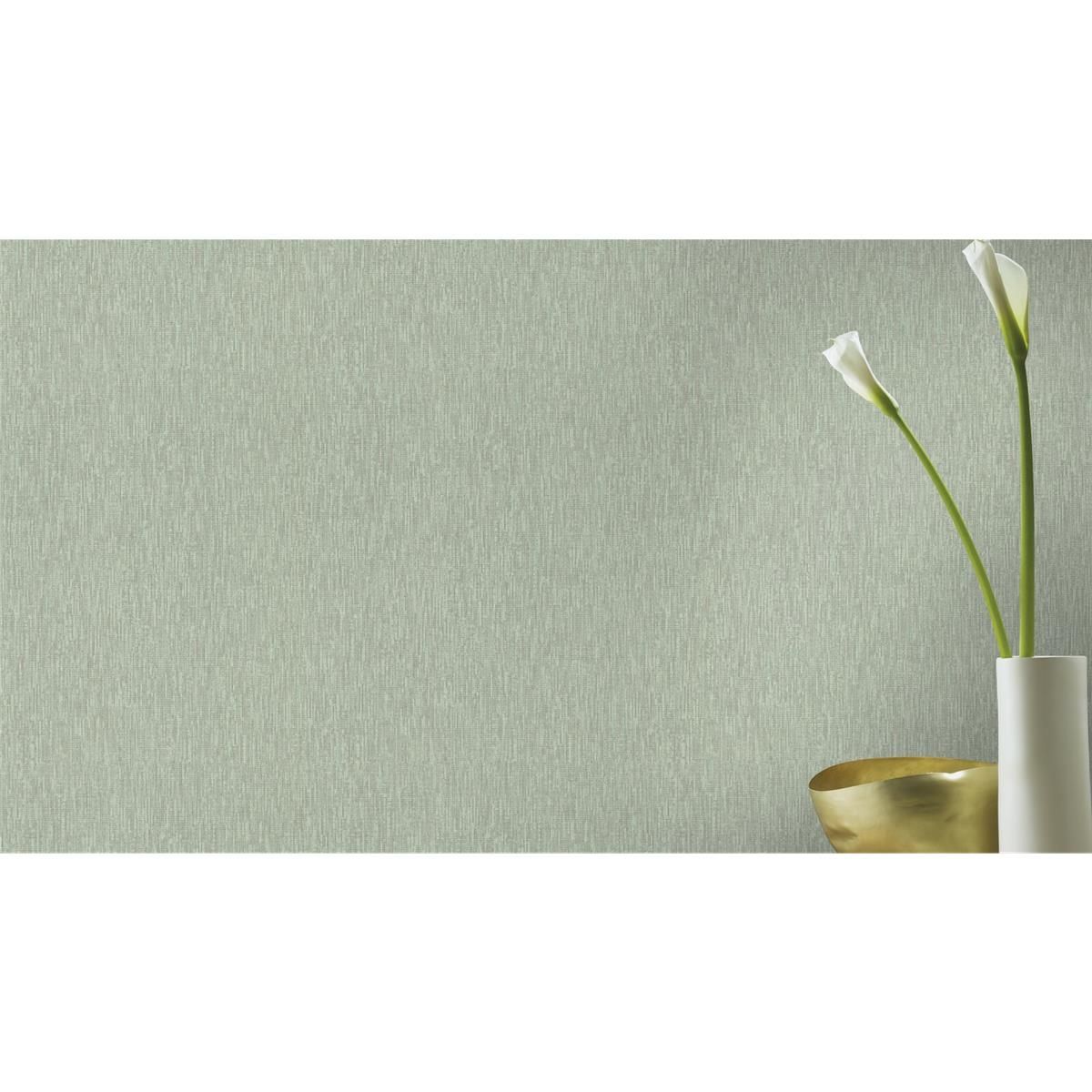 Tapete Basic universell Vinyltapete Salbei ansatzfrei 53 cm x 10,05 m