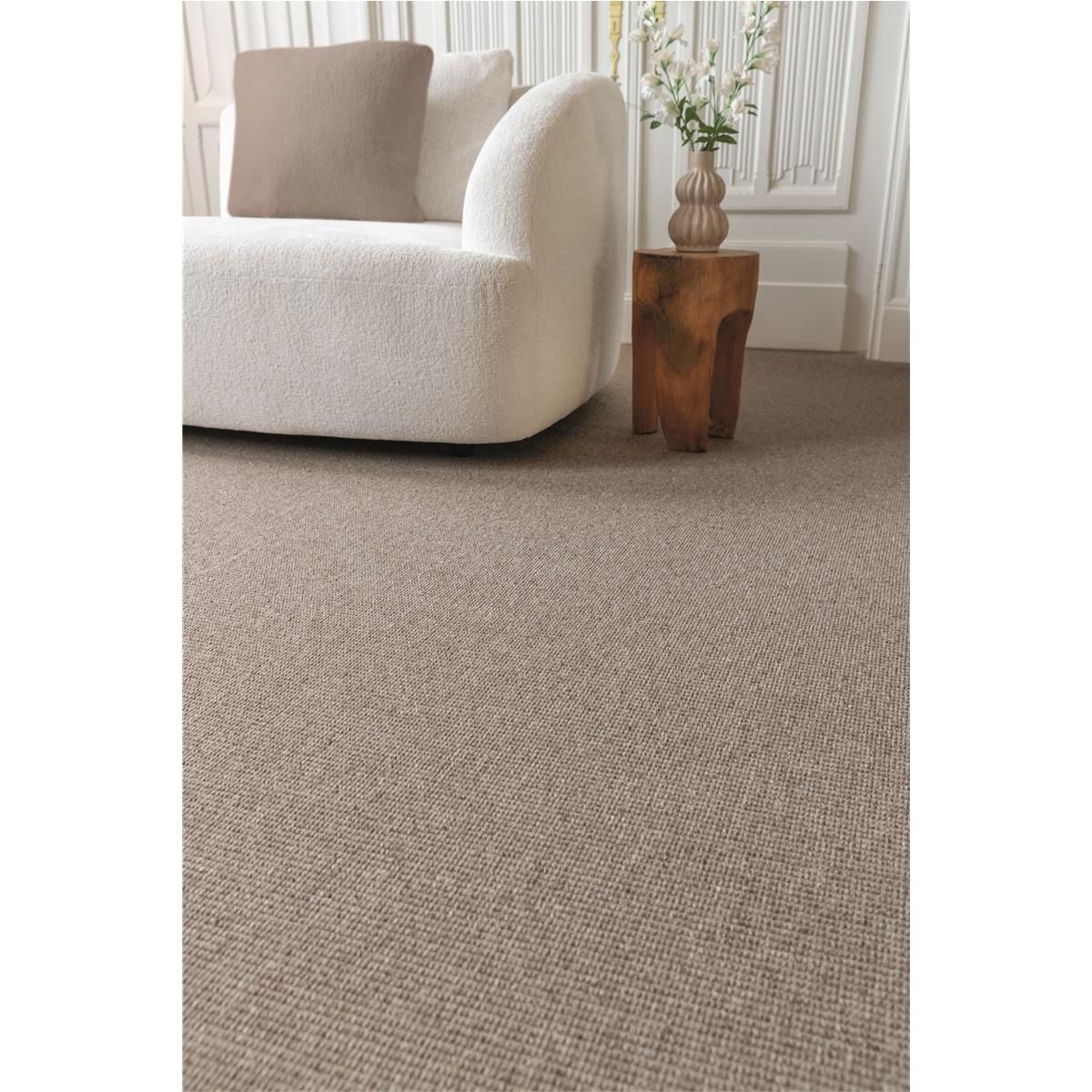 Creatuft Porto Beige Teppichboden Jute getuftet Rollenbreite 400cm