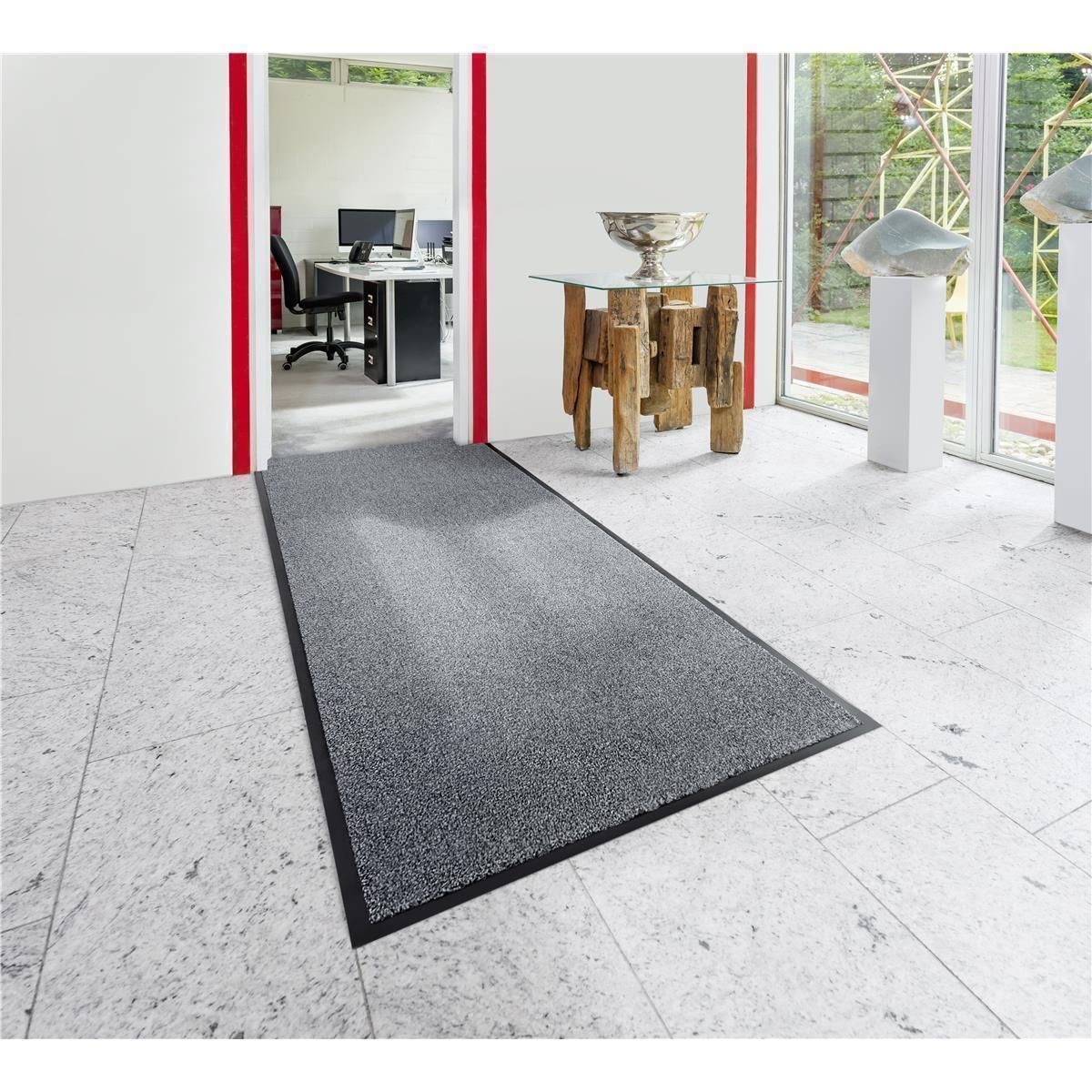 Sauberlauf Graphit 33.04 mit Rand - Rollenbreite 200 cm