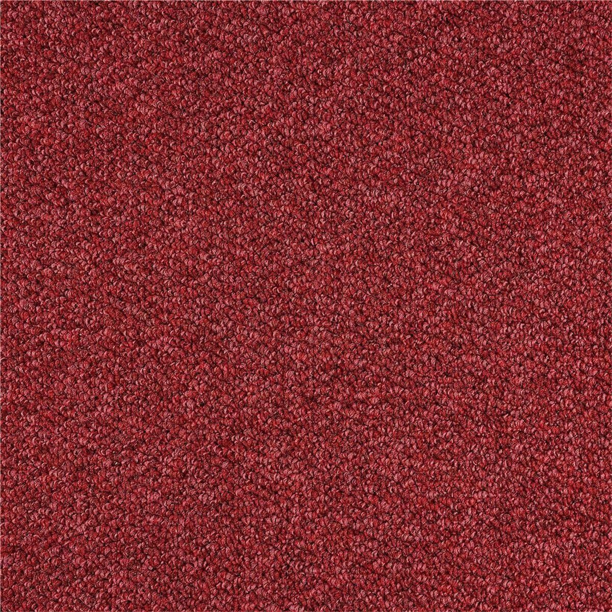 Teppichfliesen 25 x 100 cm selbsthaftend INFLOOR-GIRLOON Court Rot 140 meliert