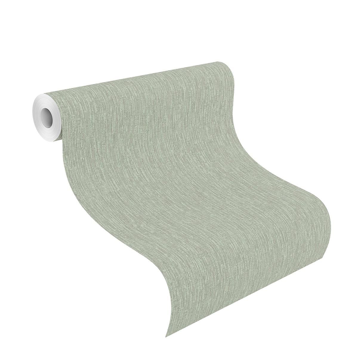 Tapete Basic universell Vinyltapete Salbei ansatzfrei 53 cm x 10,05 m