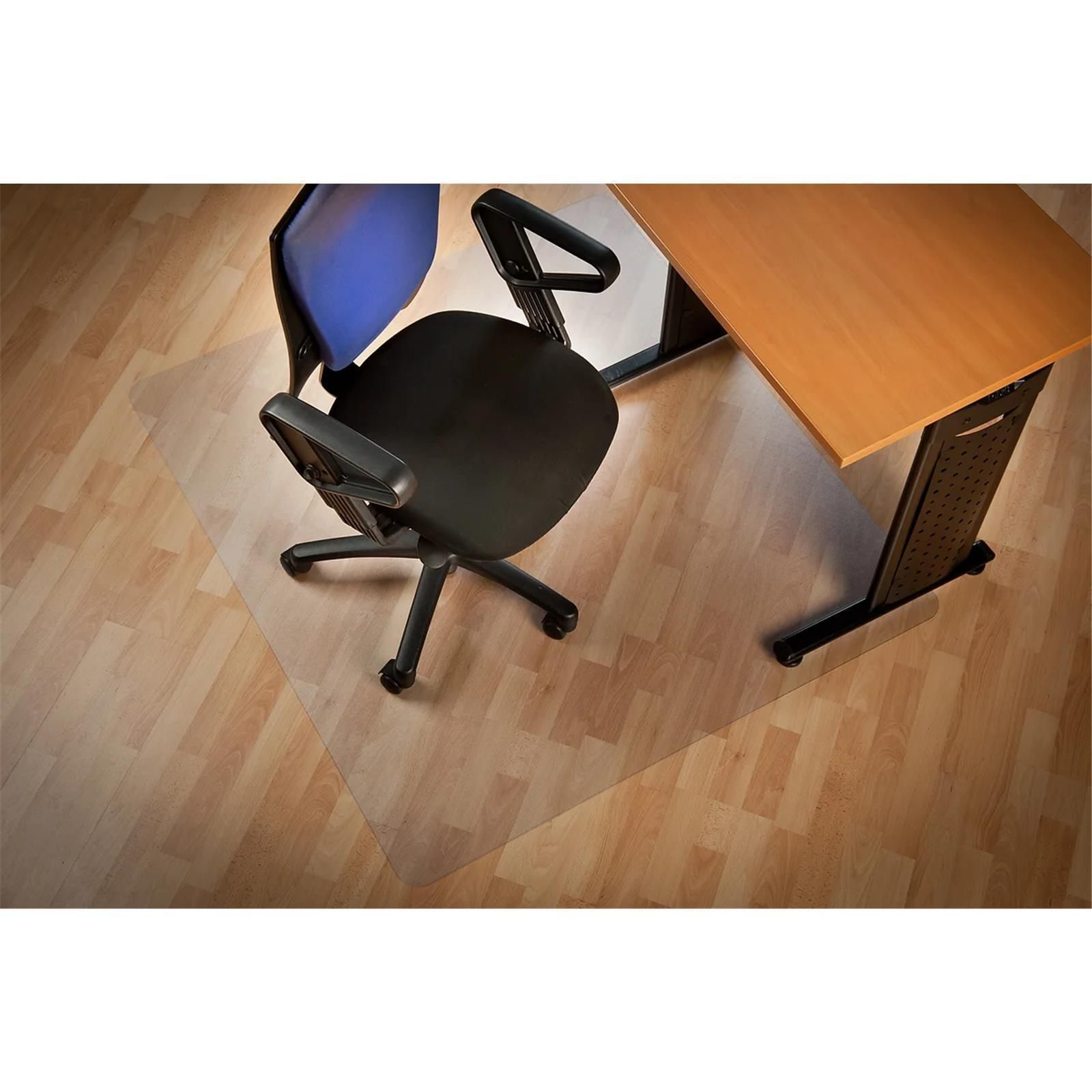 Bodenschutzmatte für Hartboden ohne Noppen rechteckig 120 cm x 90 cm