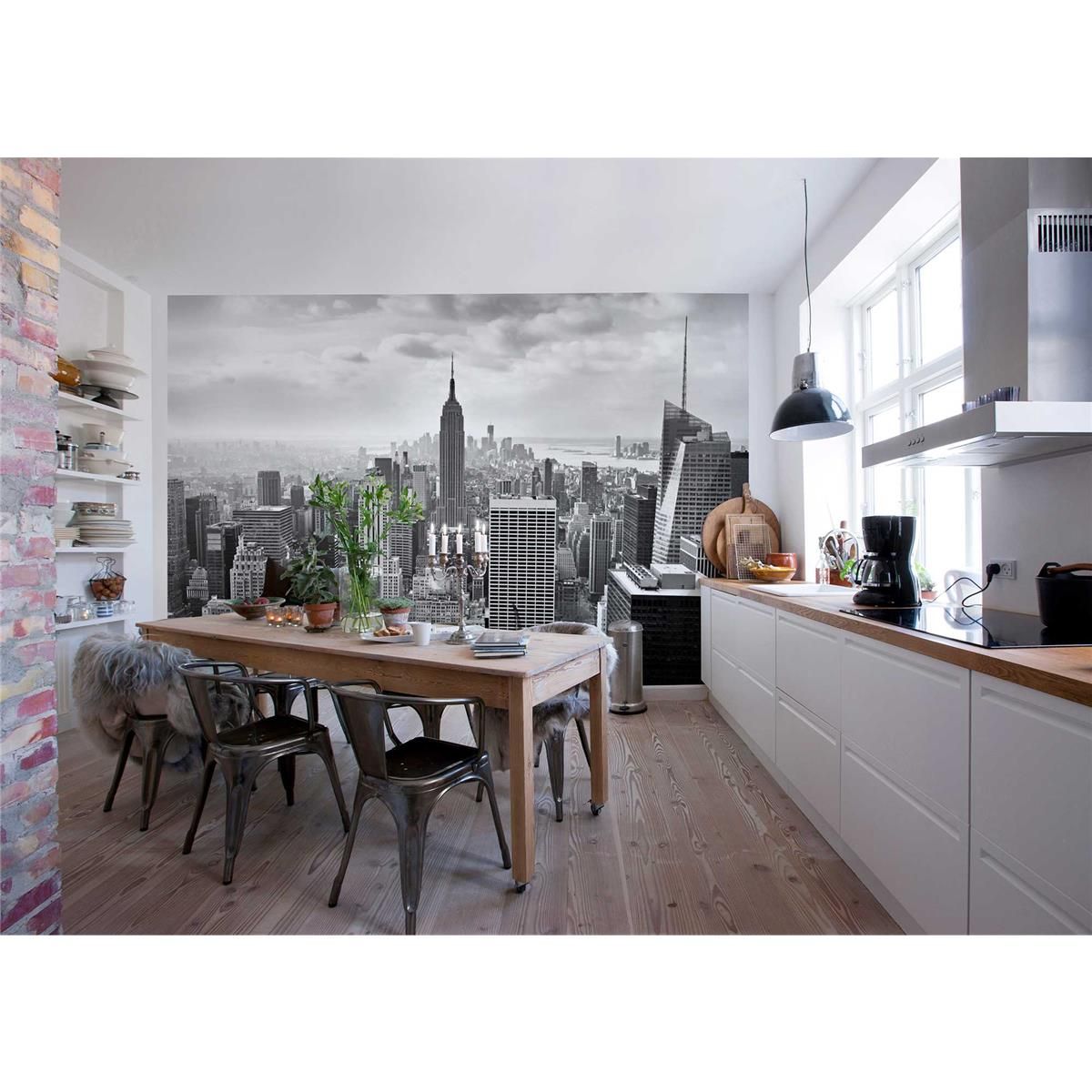 Papier Fototapete - NYC Black And White - Größe 368 x 254 cm
