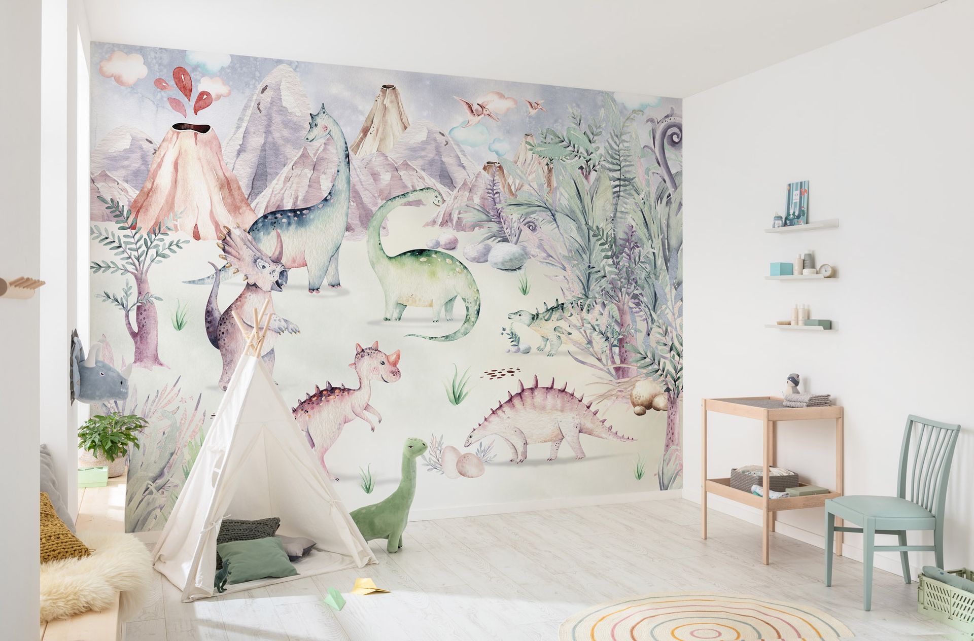 Vlies Fototapete - Dino Playground - Größe 400 x 280 cm