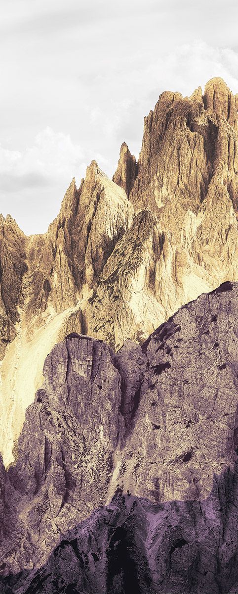 Vlies Fototapete - Peaks Color Panel - Größe 100 x 250 cm