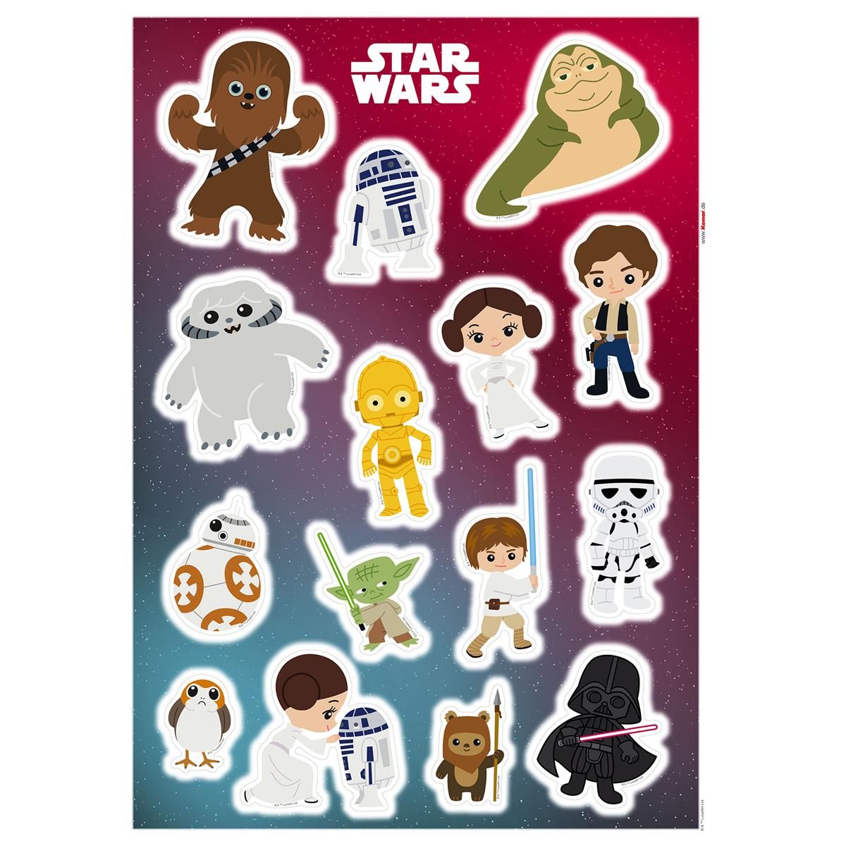 Wandtattoo - Star Wars Little Heroes  - Größe 50 x 70 cm