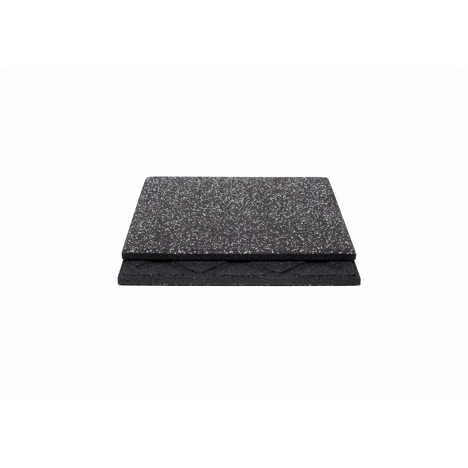 Fitnessboden RUBSLICE MULTI 1050, Gummi Bodenbelag 85% schwarzes SBR + 15% hellgraues EPDM 500 mm x 1000 mm - Dicke 25 mm