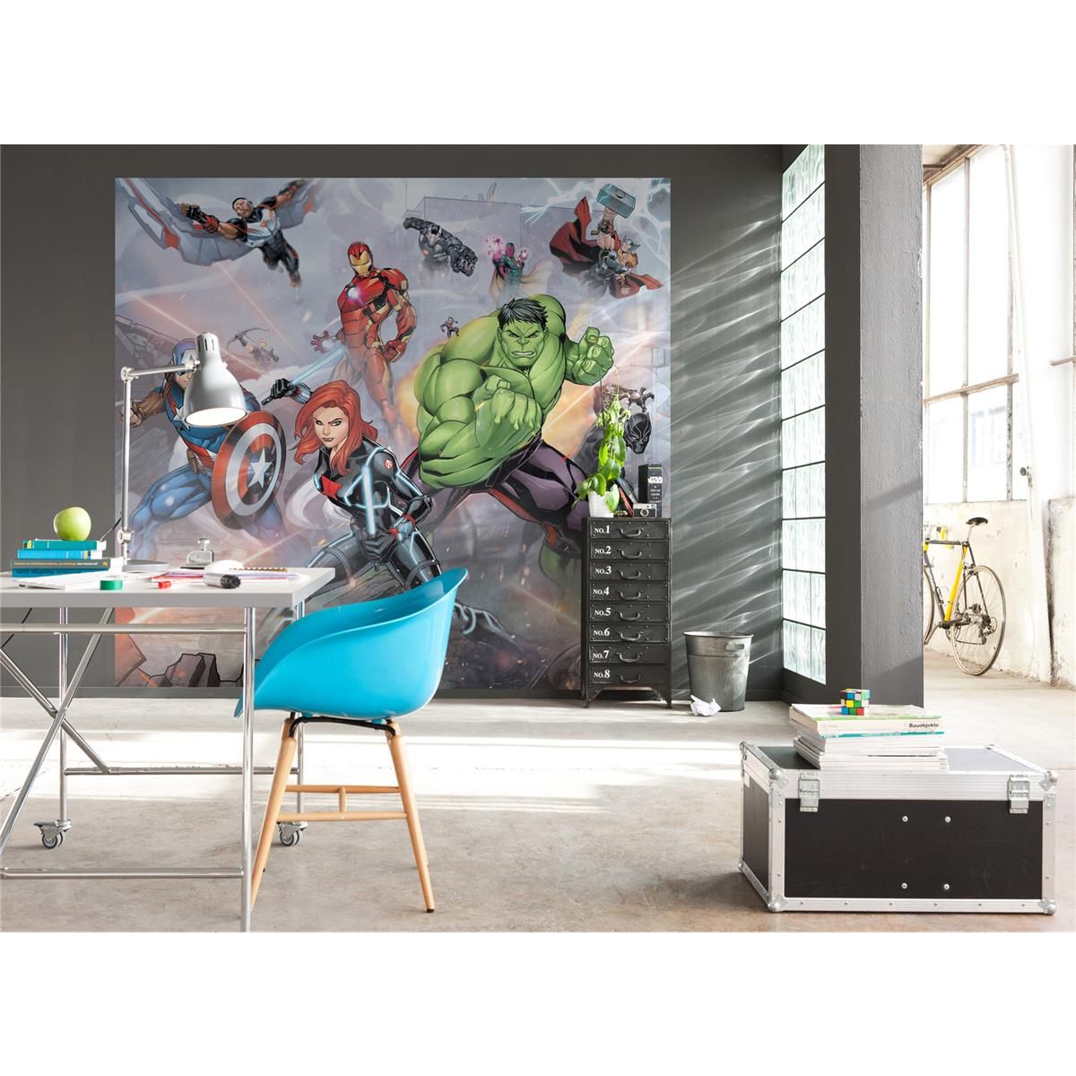 Vlies Fototapete - Avengers Street Revenge - Größe 300 x 280 cm