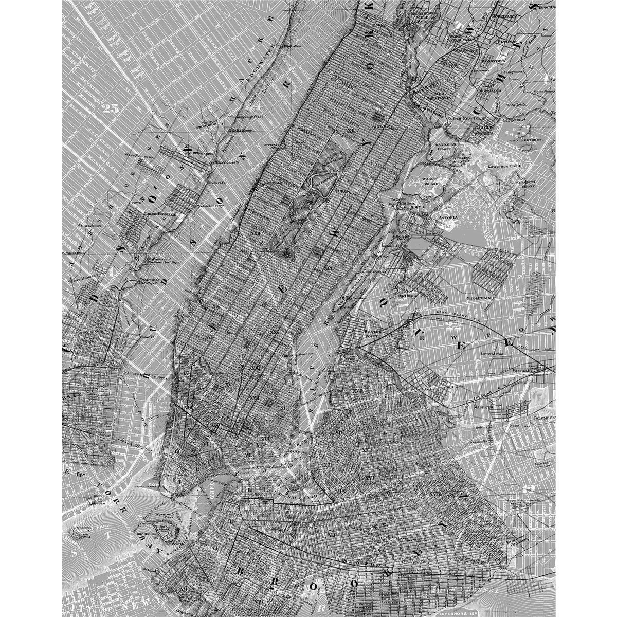 Vlies Fototapete - NYC Map - Größe 200 x 250 cm