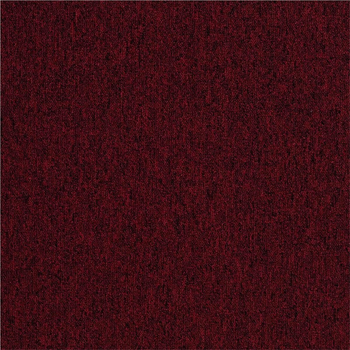 Teppichfliesen 50 x 50 cm COMO SL Schlinge Rot 200 uni