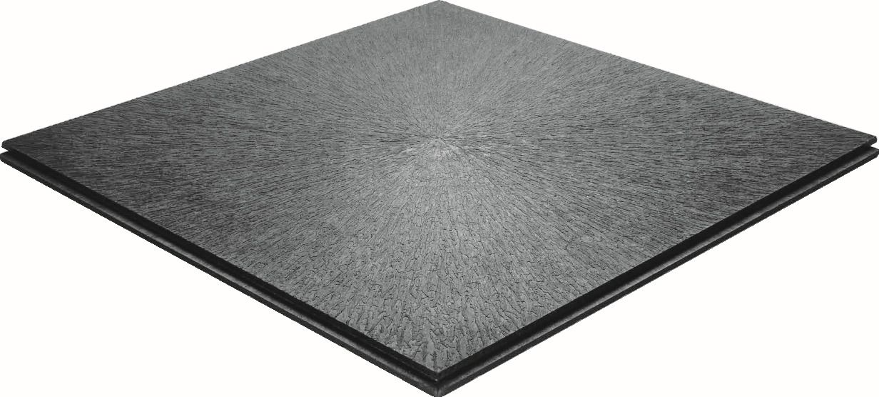 PVC-Industrieboden STEP Fliese dunkelgrau (7012) Strukturiert 490 mm x 490 mm - 10 mm Dicke