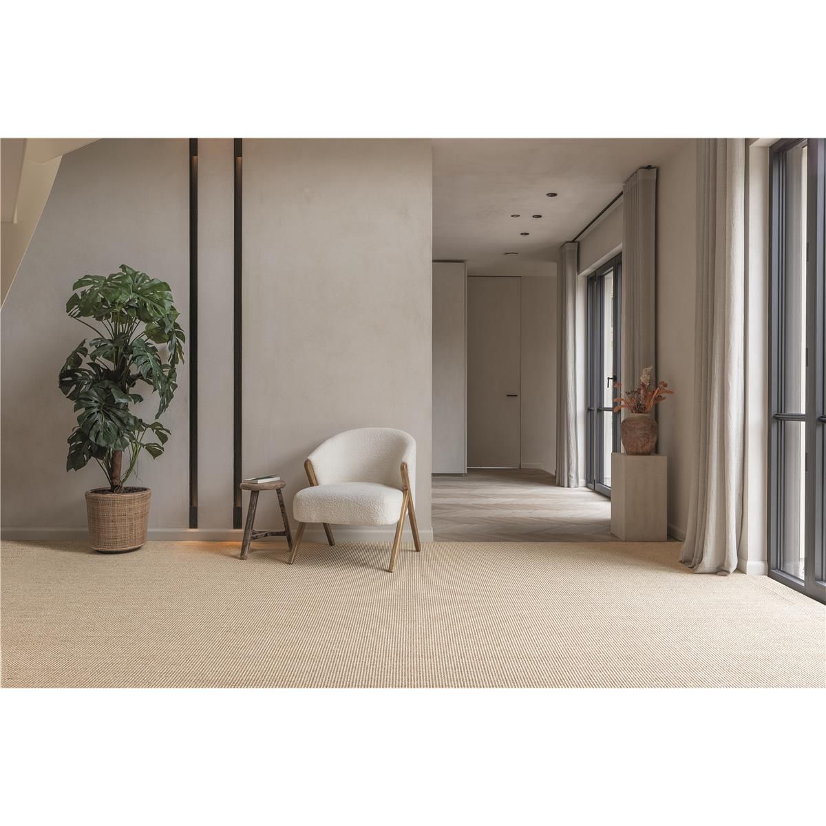 Tasibel Sisal Teppichboden Grau Country Star Rollenbreite 400 cm