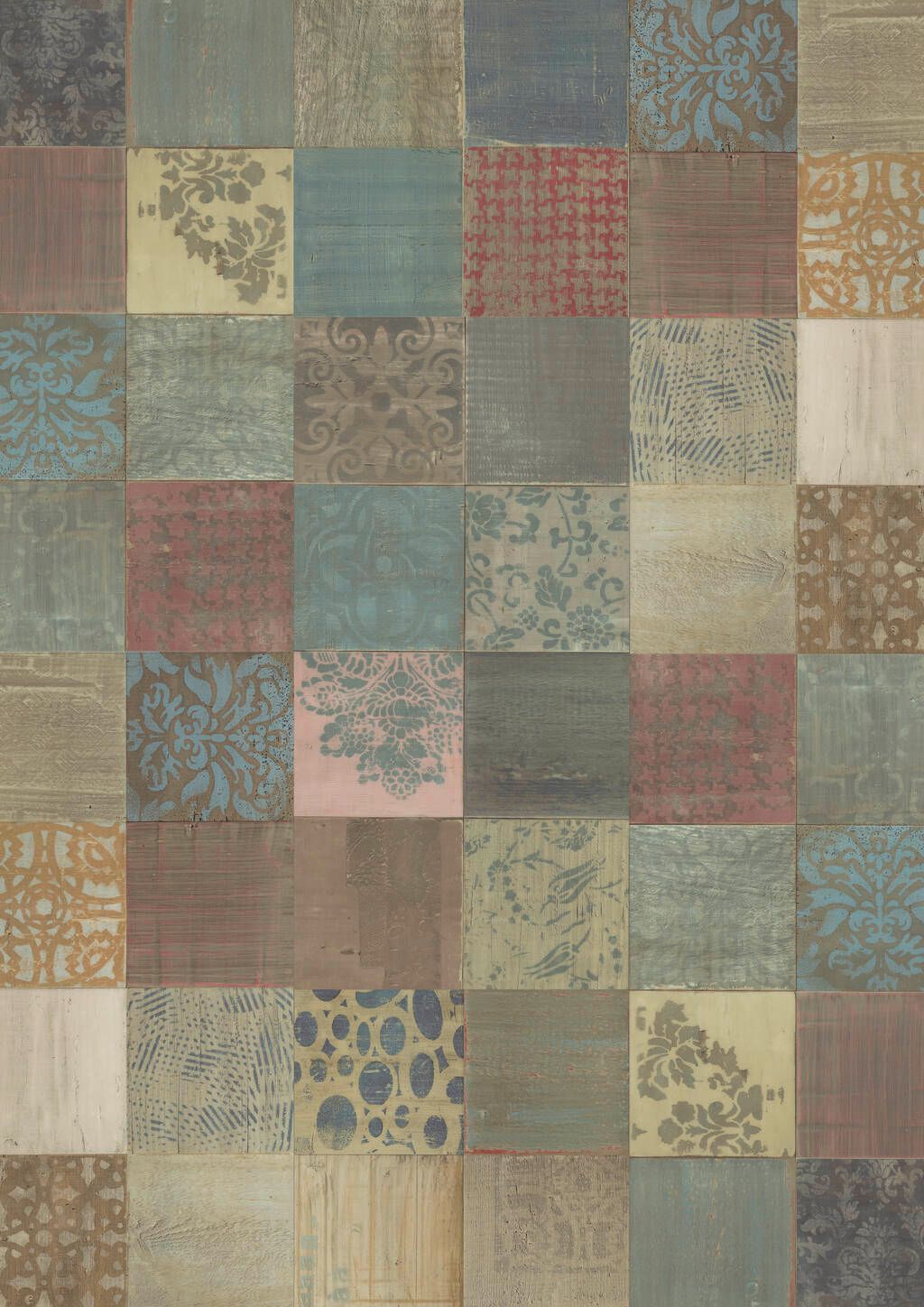 Designboden Fliese 457,2 mm x 914,4 mm DESIGN 555 Dryback 5458 Mixed Ornament - Nutzschichtdicke 0,55 mm
