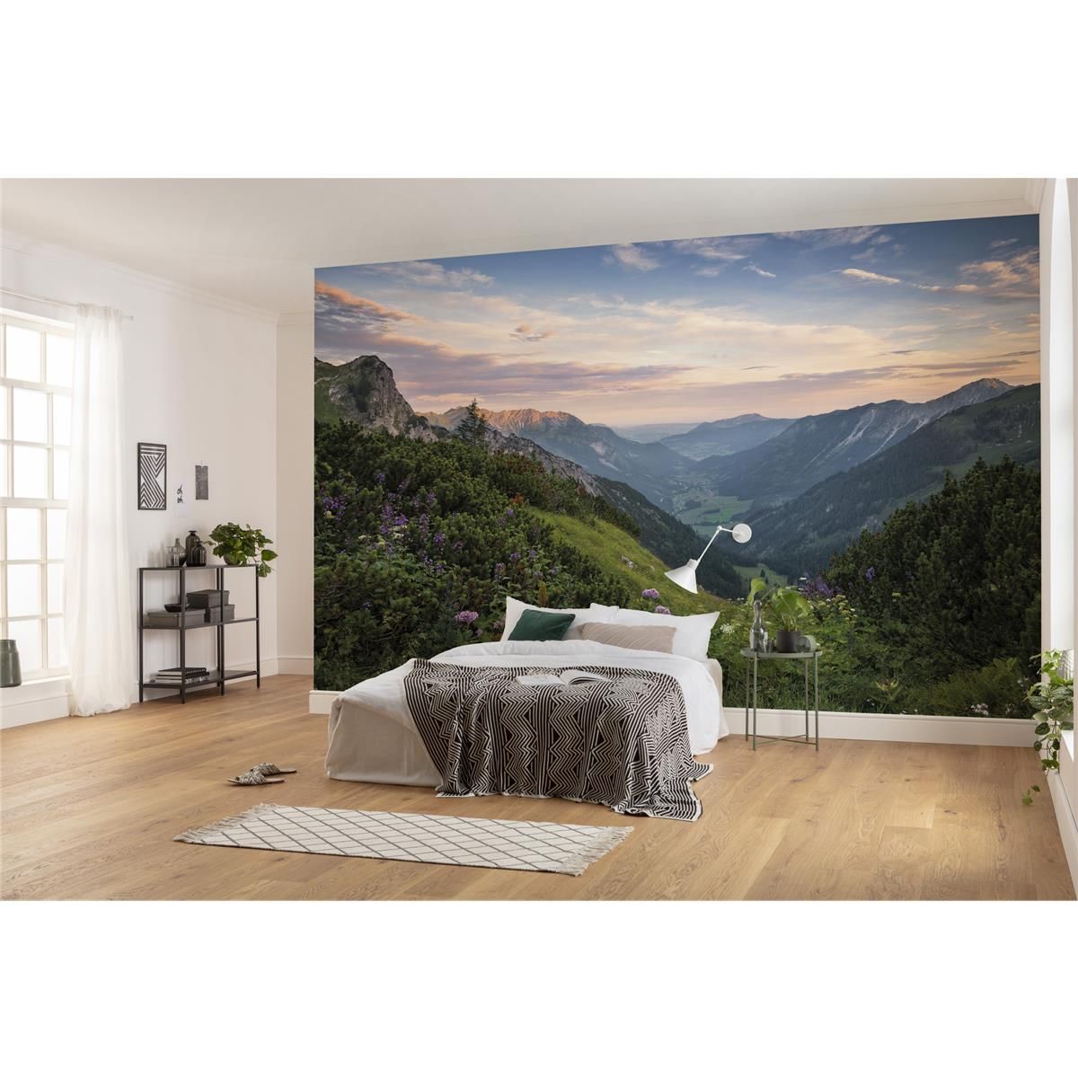 Vlies Fototapete - Naturpark Allgäuer Hochalpen - Größe 450 x 280 cm