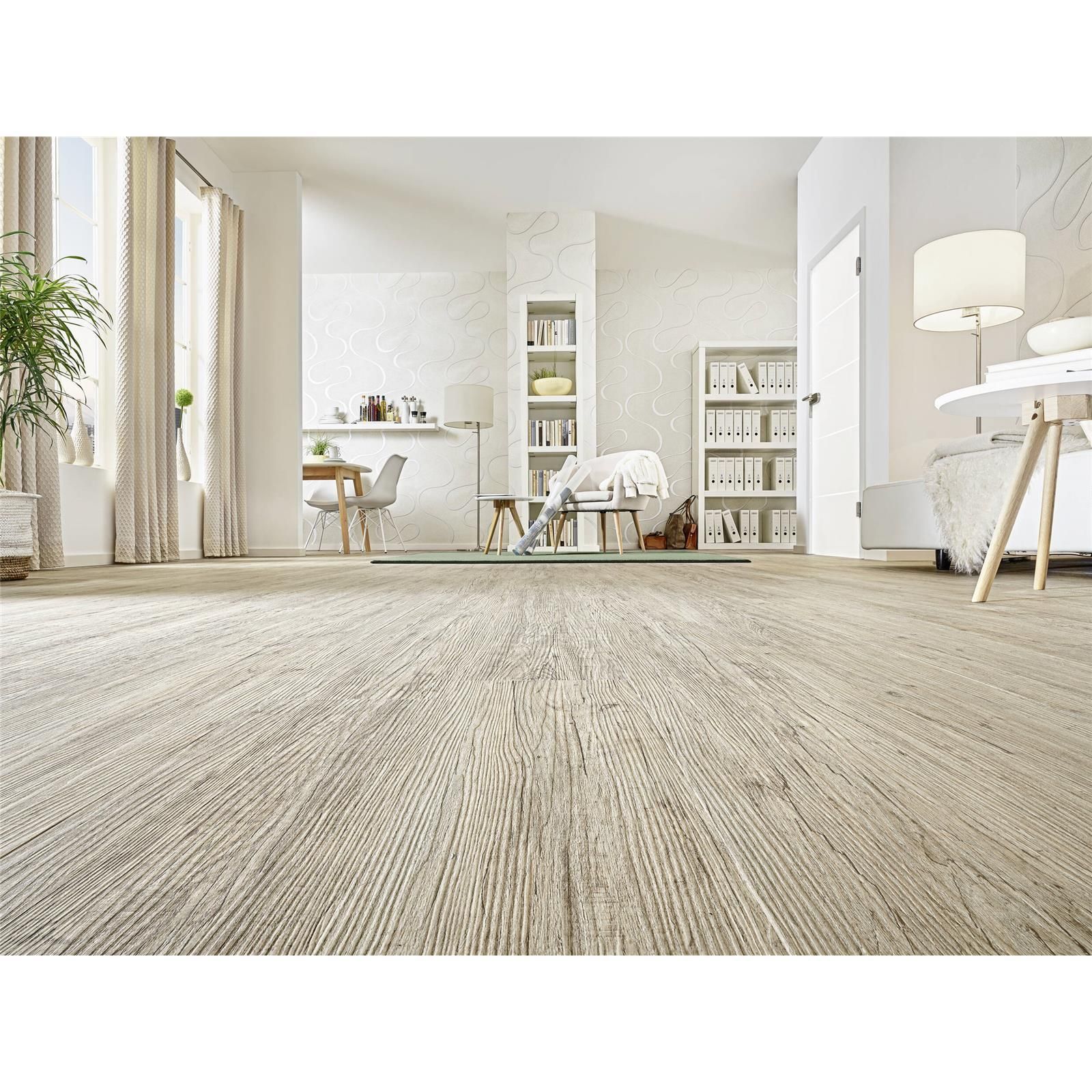 Designboden Dryback 2834 Grey Pine - Planke 18,42 cm x 121,92 cm - Nutzschichtdicke 0,4 mm