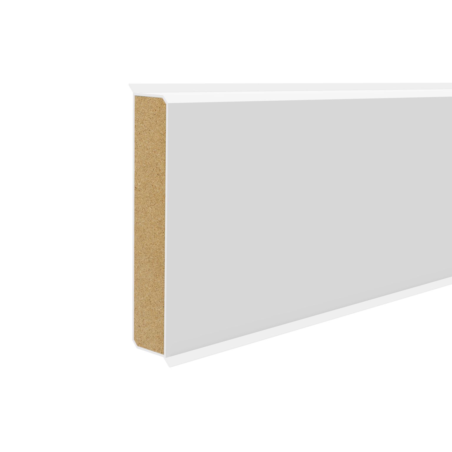 Sockelleiste Cubu flex life 60 Weiß 1013 (10 Stück) - 1,3 x 6 x 250 cm