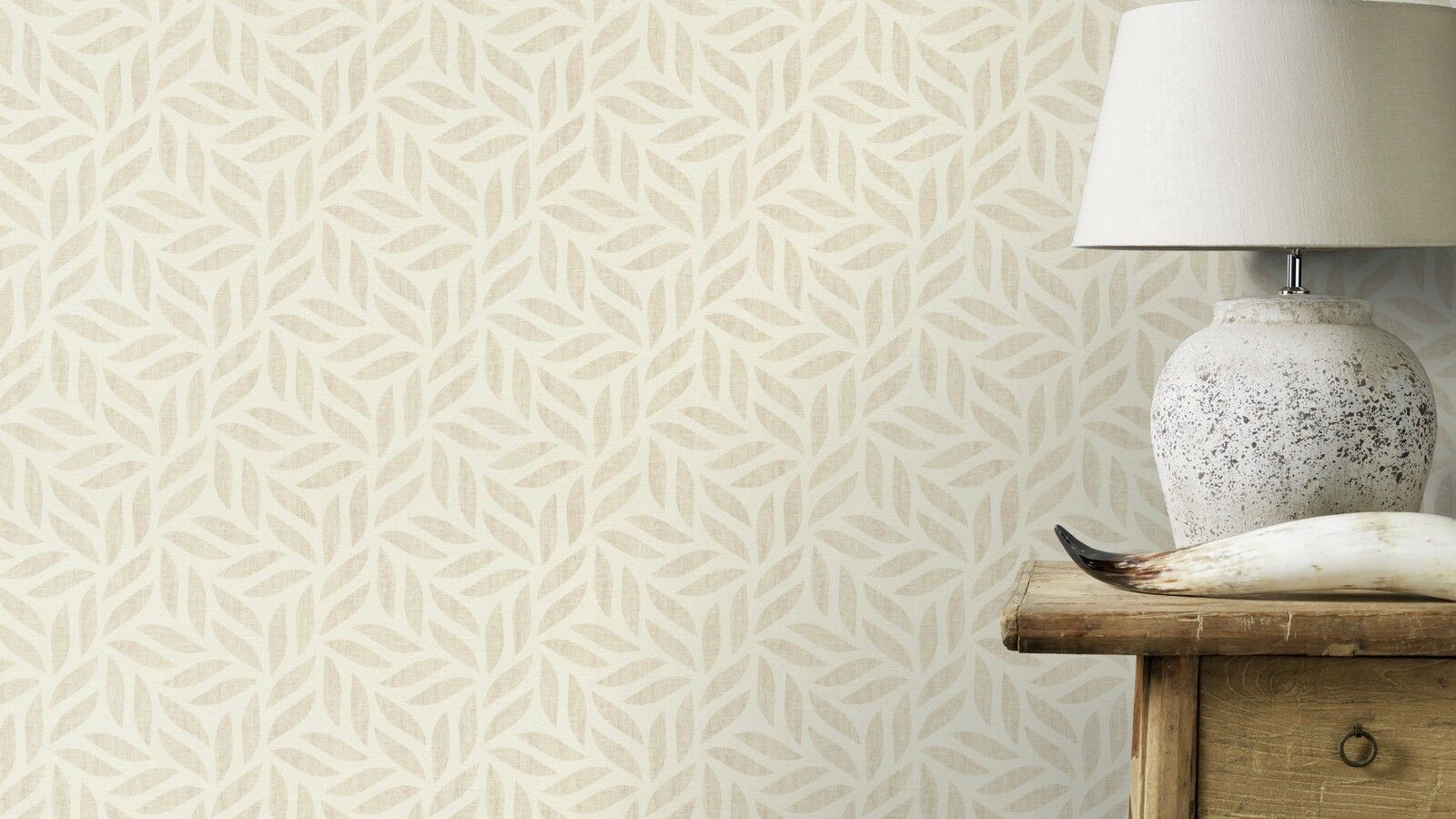 Tapete Culture Floral Vinyltapete Hellbeige gerader Ansatz 53 cm x 10,05 m