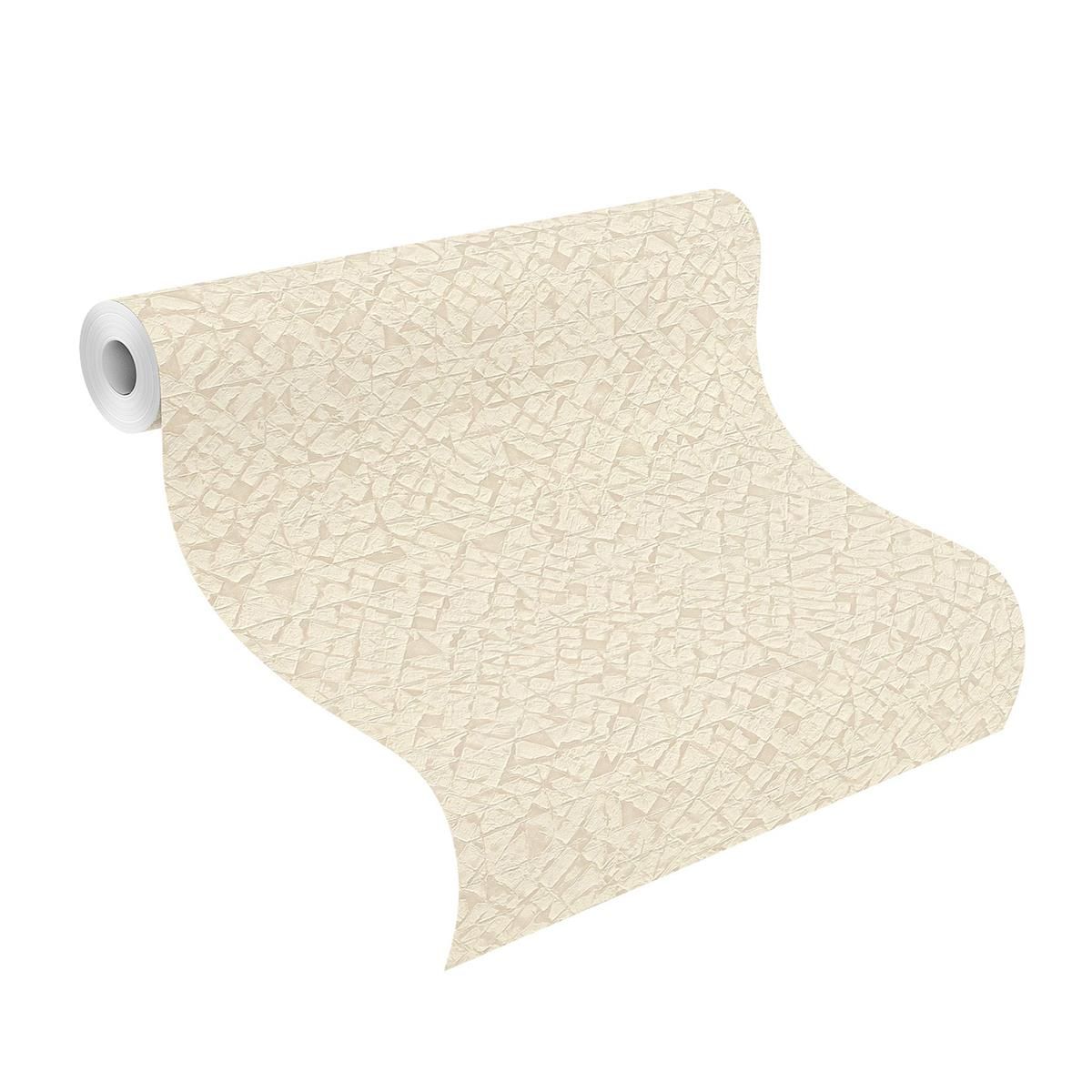Tapete Culture Grafisch Vinyltapete Creme Schimmer ansatzfrei 53 cm x 10,05 m